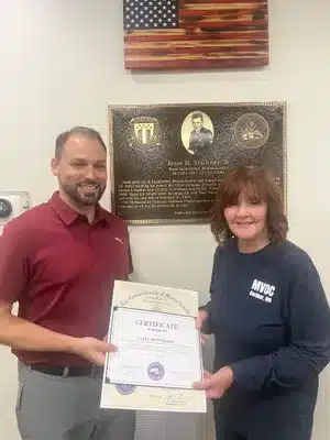 MVOC President and Founder named Commonwealth Heroine